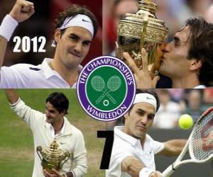 yapboz 2012 Wimbledon şampiyonu Roger Federer